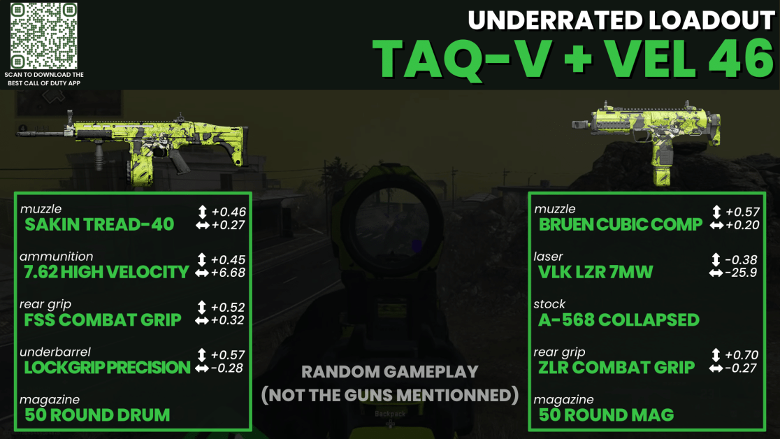 Underrated loadout for Ashika Island: TAQ V and VEL 46