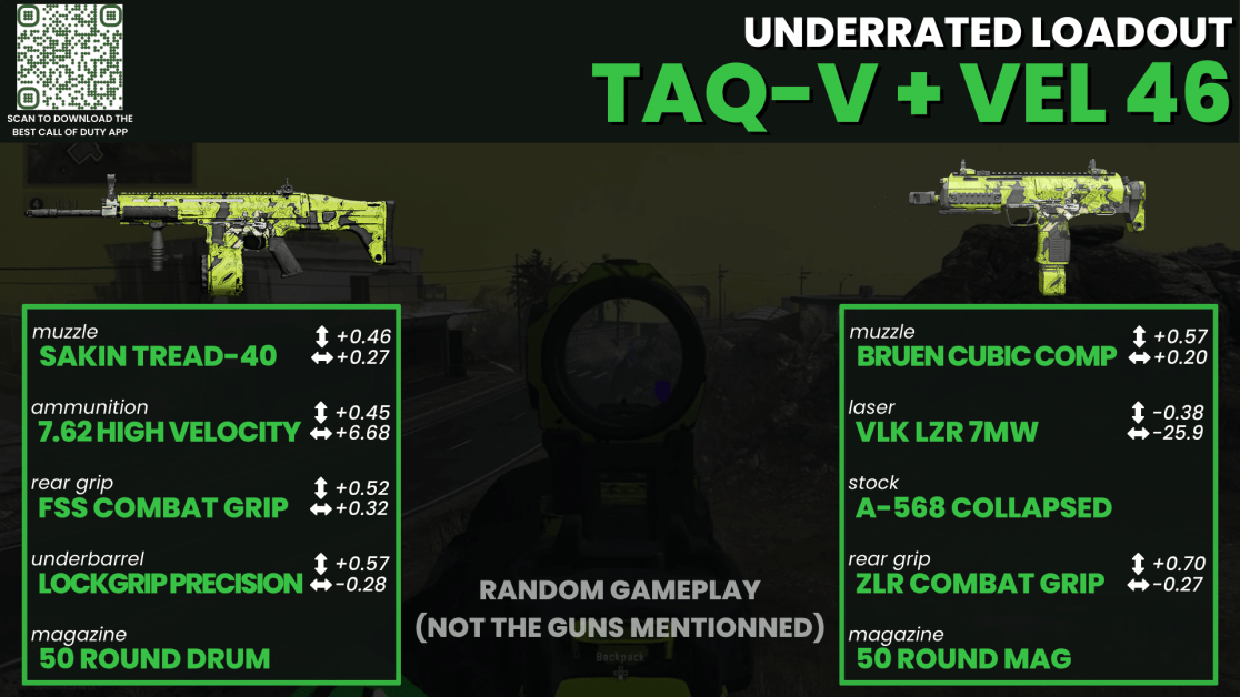 loadout sous-estimé pour l'île d'Ashika : TAQ V et VEL 46